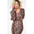 Hello Kitty Leopard Women's 1 Piece Stretch Pajama